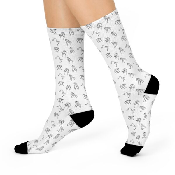 Spot Line Drawing Cushioned Crew Socks