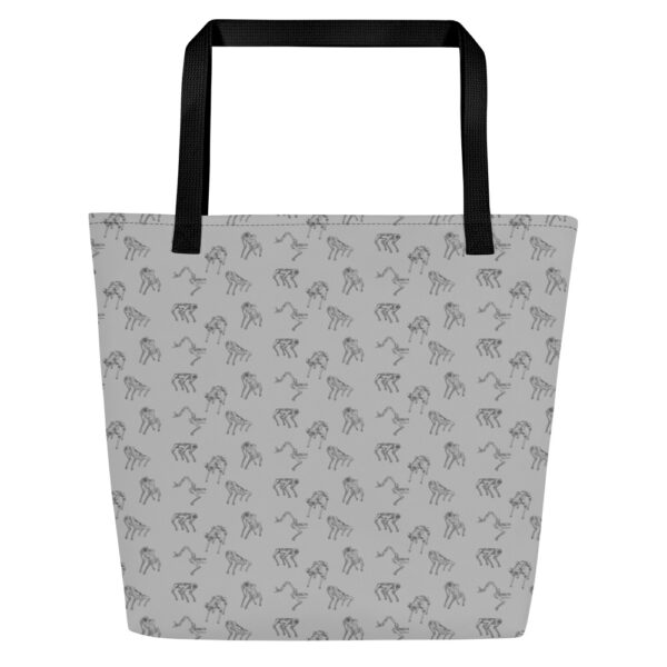 Spot Line Drawing Pocket Tote Bag