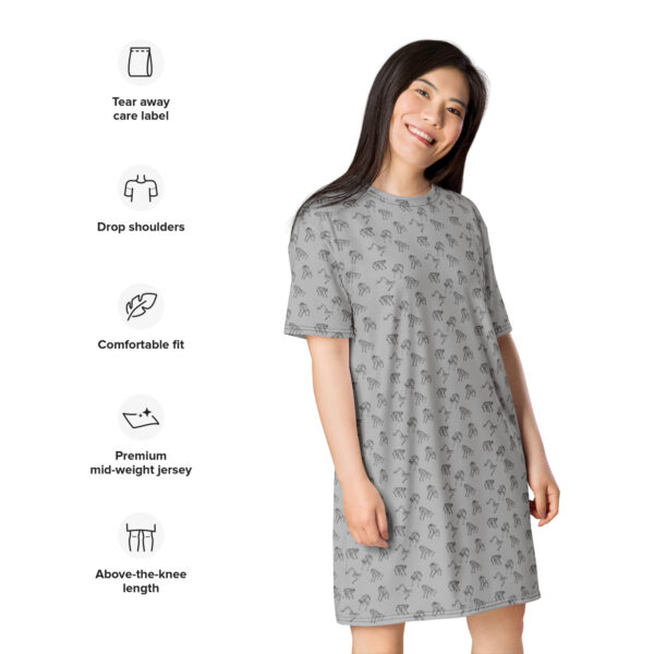 Spot Line Drawing T-Shirt Dress - Image 2